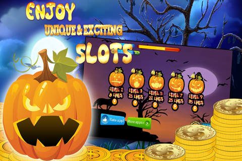 `` A 777 ´´ Aaces AAA Halloween pumpkin slots -  Trick or treat while journey in scary gambling world screenshot 4