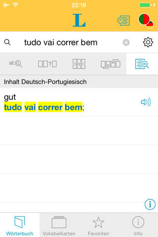 Portuguese <-> German Dictionary Standard screenshot 2