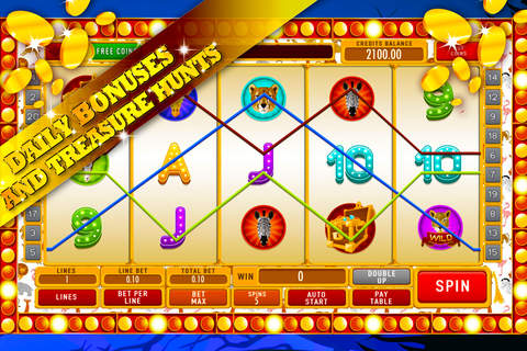 Safari Lion & Tiger Slot Machines: Be a wild casino animal and win big jackpot prizes screenshot 3
