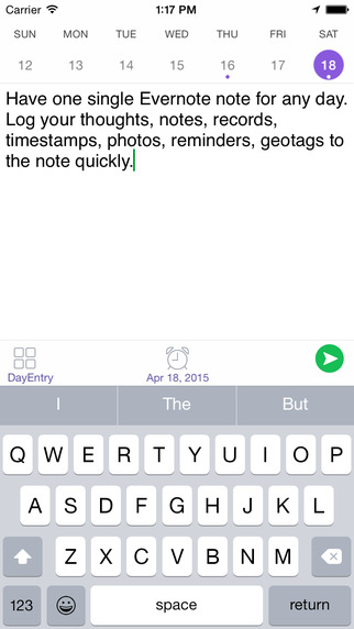 DayEntry - quick diary journal life log for Evernote