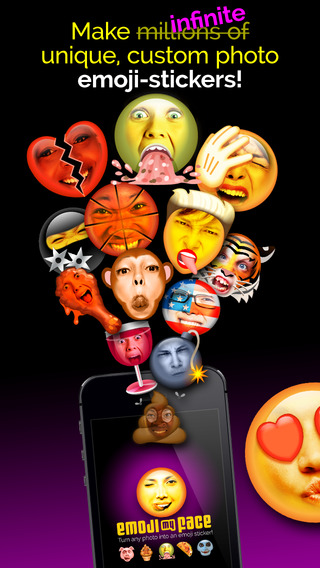 Emoji My Face: morph faces into emojis create your own custom photo character avatar