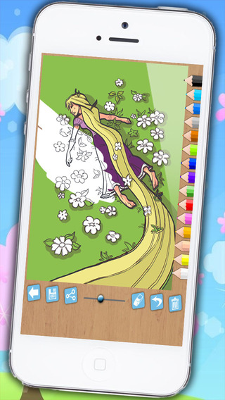 免費下載娛樂APP|Paint and color Rapunzel - Educational game for girls princesses fingerprinting - PREMIUM app開箱文|APP開箱王