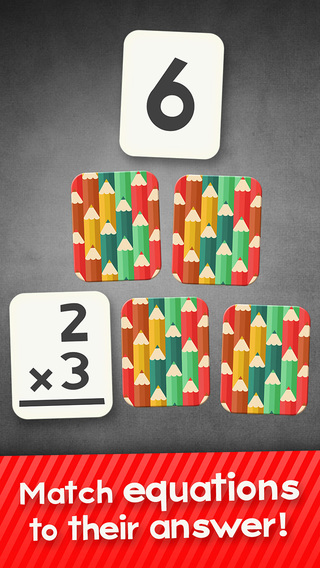 Multiplication Flashcard Match Games for Kids