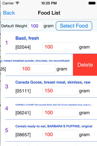 Diet Assessment and Food Composition screenshot 4