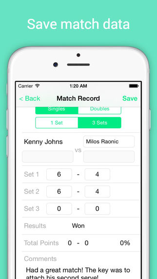 【免費運動App】TennisCore - track tennis scores & review match stats-APP點子