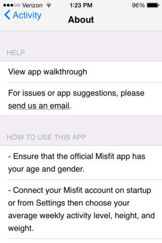 MisfitWatchr - Advanced Misfit Activity Tracker screenshot 4