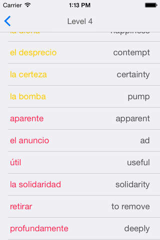 Spanish Vocabulary - FREE screenshot 2