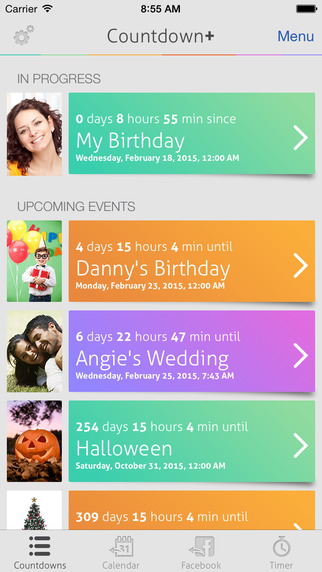 Countdown+ Event Reminders Calendar Events with Timer presets