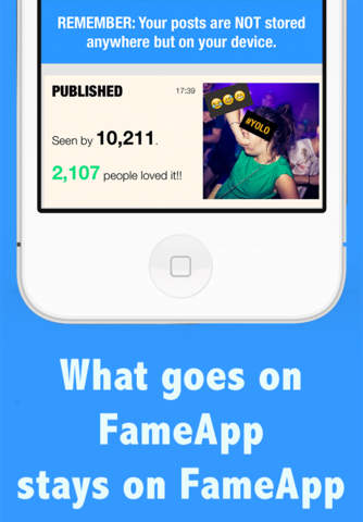 FameApp - claiming your fame by posting wacky stuff screenshot 3