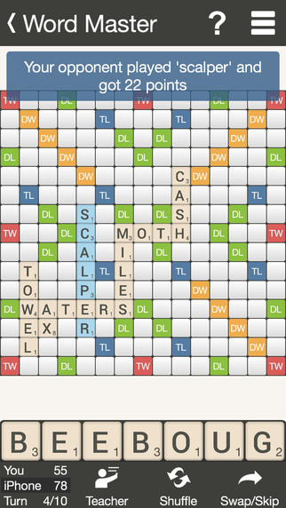 Word Master - Pro: Whether solo or with friends enjoy the most practical scrabble-like board game