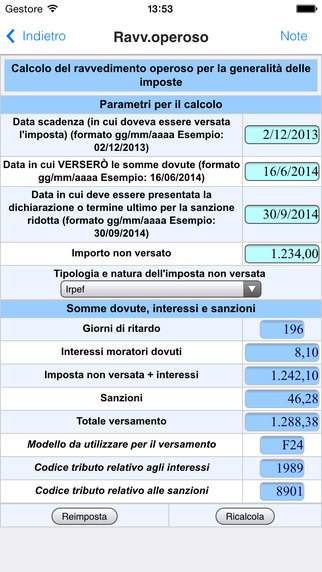 【免費財經App】Calcolo Ravvedimento Operoso-APP點子