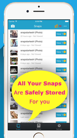 SnapBag - Upload Save all snaps for snapchat