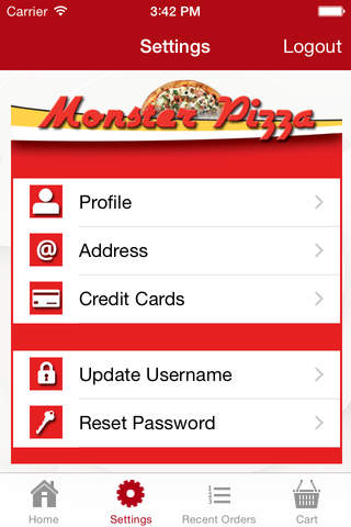 Monster Pizza Ordering App screenshot 2