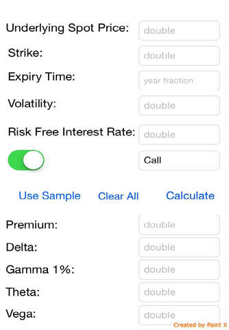 Option Pricer screenshot 2