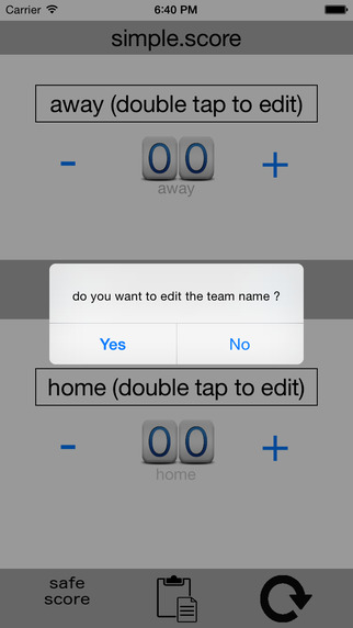 Simple Score - the simplest way to keep score from the bleachers