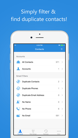 Contacts Cleaner - Cleanup Merge Duplicate Contacts + Easy Backup for Address Book