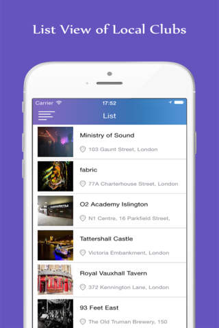 LateNights - Local Nightclub locations, daily updated feed of clubbing events screenshot 4
