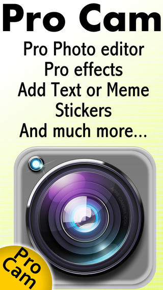 Pro cam - The ultimate photo editor plus live WoWfx fast camera+ art image effects and photo frames 