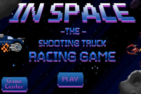 Retro Shooting Monster Truck In Space Racing Game screenshot 4