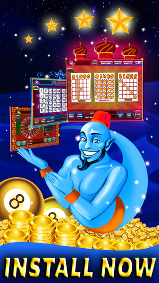 【免費遊戲App】Aladdin Slot Classic 777! Best casino social slots game with blackjack area FREE-APP點子