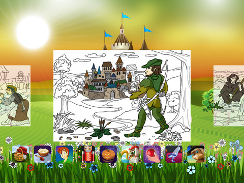 【免費書籍App】Robin Hood and execution. Coloring book for children-APP點子