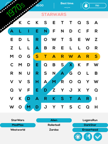 【免費遊戲App】Sci-Fi Movie Wordsearch Unlimited Free Puzzle-APP點子