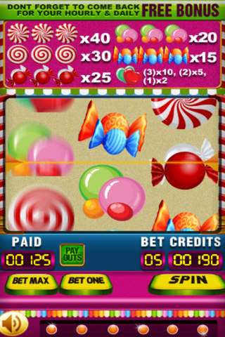 Candy Spin Slots Machine - The Lucky Wheel Fever Game screenshot 3