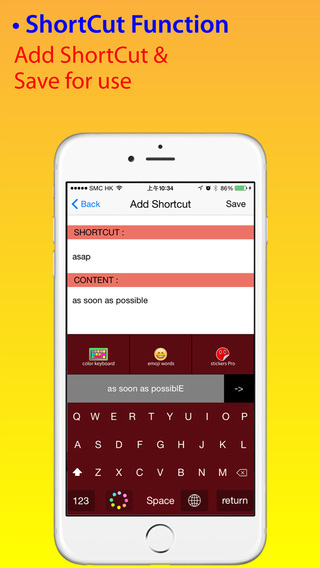 【免費工具App】KeyboardPro for iOS8-Color Stickers Keyboards, Emoji Words Maker-APP點子