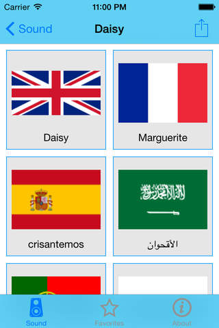 Free Mobile Learning Flower in 13 Languages screenshot 3