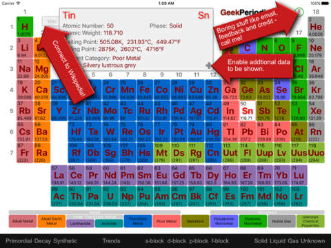 Geek Periodic Table Lite screenshot 2