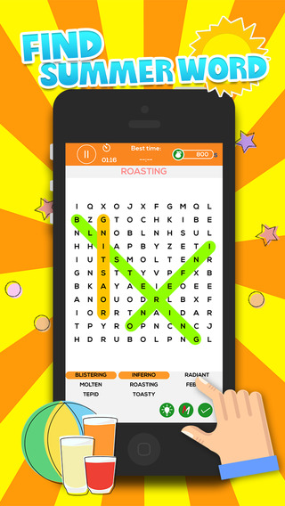 【免費遊戲App】Word Search Summer-APP點子