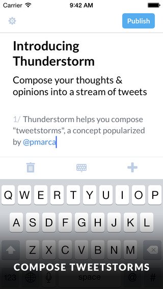 Thunderstorm - Publish Tweetstorms to Twitter