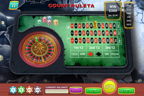 "Count Ruleta's Blood Wheel of Odds - FREE - Spin to Win Tournaments Roulette Style screenshot 2