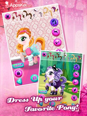 【免費遊戲App】High Fashion Pet Dress Up – For-Ever After Games for My Little Pony-APP點子