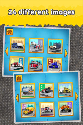 Fire Engines and other Trucks - puzzle game for little boys and preschool kids - Free screenshot 3