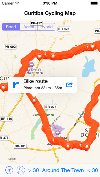 Curitiba Cycling Map