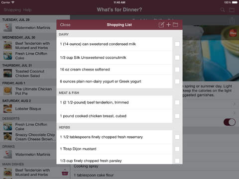 【免費生活App】What's for Dinner? Recipe Cookbook and Shopping List-APP點子