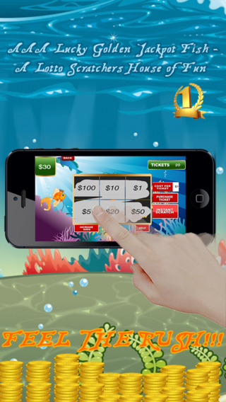Aces Lucky Jackpot Fish and Shark - A Lotto Scratchers House of Fun