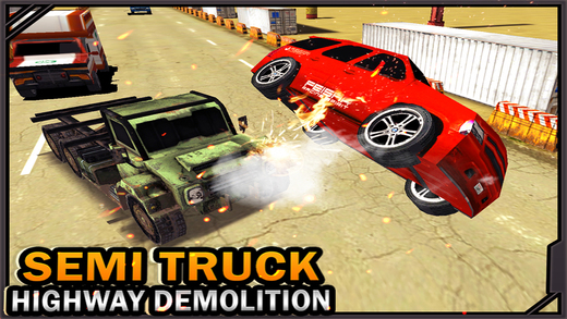 【免費遊戲App】Semi Truck Highway Demolition-APP點子