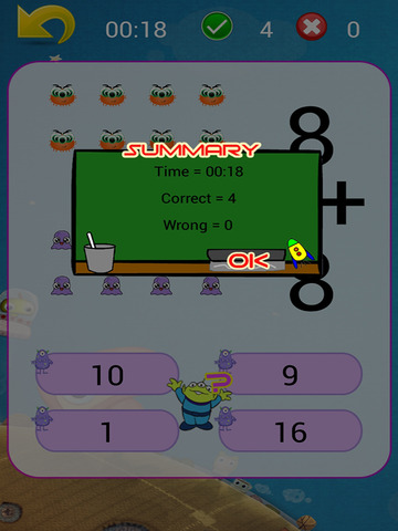 【免費遊戲App】Kids Math Game For Alien Cute Version-APP點子