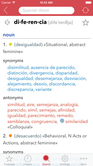 【免費書籍App】Spanish Thesaurus-APP點子