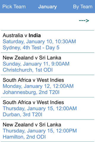 Cricket Calendar 2015 screenshot 4