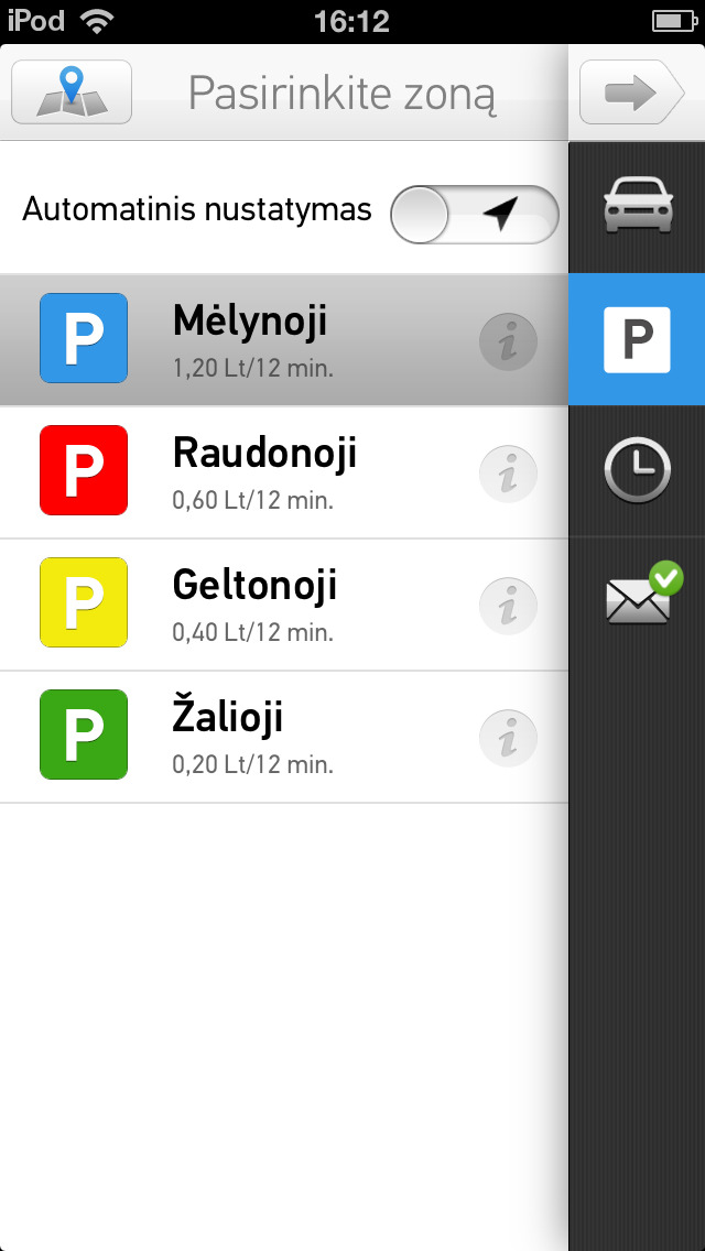 Screenshots of m.Parking for iPhone