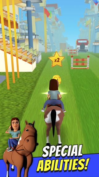 【免費遊戲App】Cartoon Horse Riding Free - Horsemanship Equestrian Race Game-APP點子