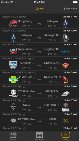 【免費娛樂App】Schedule, News, Vods - LoL edition-APP點子