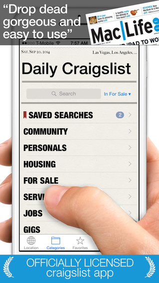 Daily an app for craigslist for iPhone - Shopping Cars Dating Jobs + Other Mobile Classifieds