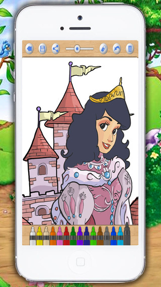 Paint and Color Princesses –coloring book - Premium