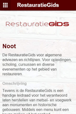 RestauratieGids screenshot 2