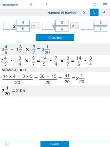 Fraction calculator XL screenshot 2