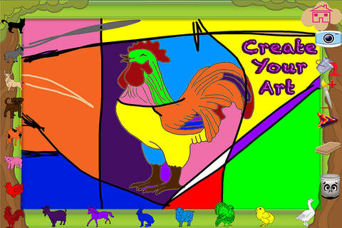 Animals Magical Farm Coloring Pages Game screenshot 4